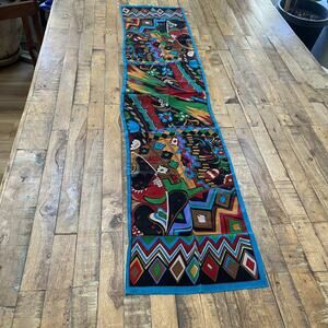 Adrienne Vittadini Colorful Abstract Design Silk Scarf 52" x 11"